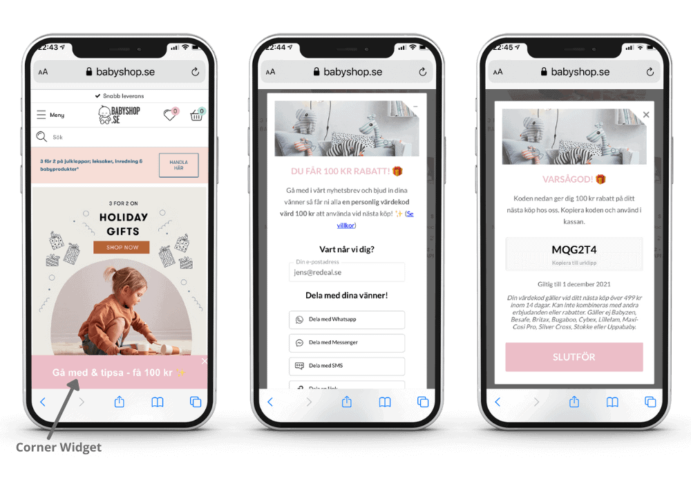 öka din kundbas och antalet prenumeranter, redeal, widget